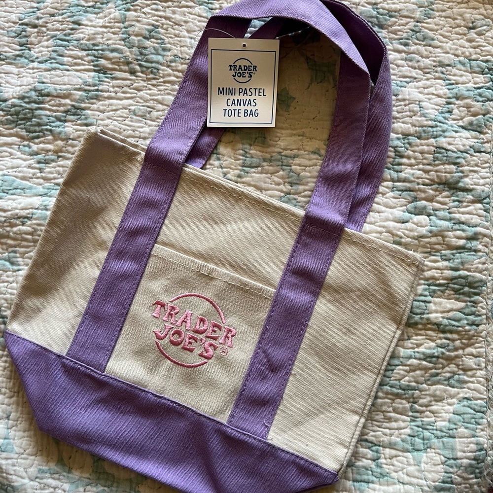Trader Joe's Pastel Mini Tote Bag